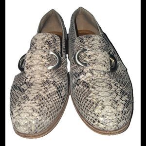 Corso Como Clarrah Snake Leather Loafers Women Size 6